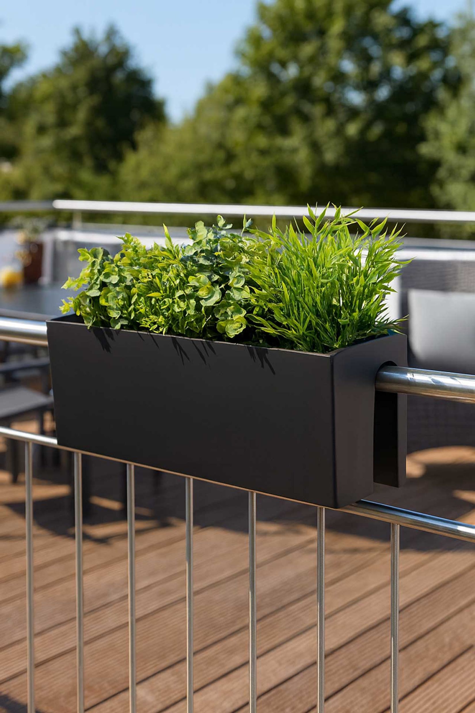 Balkonkasten Fiberglas "Balkona Classic", Anthrazit