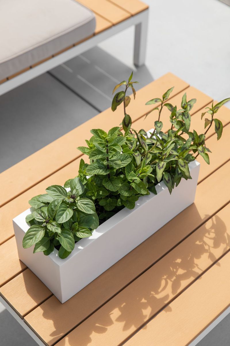 Blumenkasten Pflanzkasten Balkonkasten Fiberglas FLOBO Weiß Matt | 45x17x15 cm | 176102108457