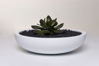 Pflanzschale Blumenschale Dekoschale Fiberglas PLANA Weiß