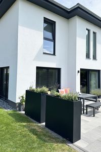 Pflanzkübel Raumteiler Fiberglas "Elemento" 100, Anthrazit