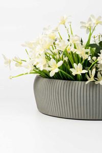 Pflanzschale Dekoschale Fiberglas ERYNA Tiefgrau