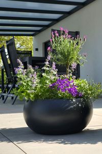 Blumentopf Fiberglas MORINO Anthrazit