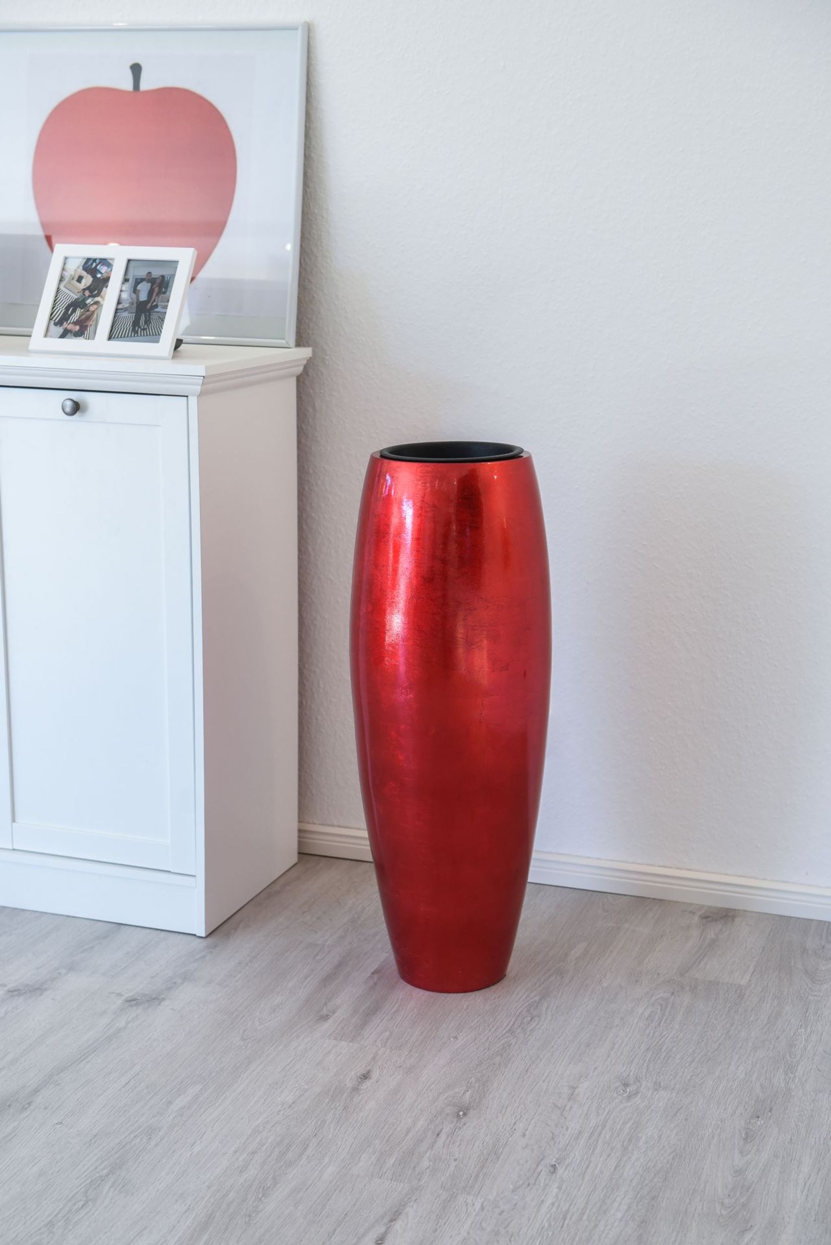Exklusiver Pflanzkübel Fiberglas "Magnum", Rot Hochglanz