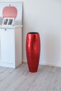 Exklusiver Pflanzkübel Fiberglas "Magnum", Rot Hochglanz