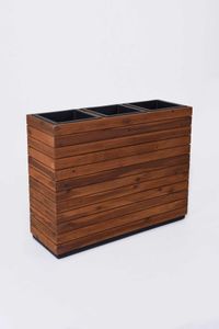 Pflanzkübel Sichtschutz Holz Akazie "Elemento" Braun
