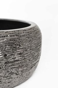 Pflanztopf POTTA Fiberglas 44x21 cm Silber