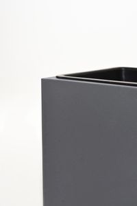 Pflanzkübel Blumenkübel Zink "Block", Anthrazit
