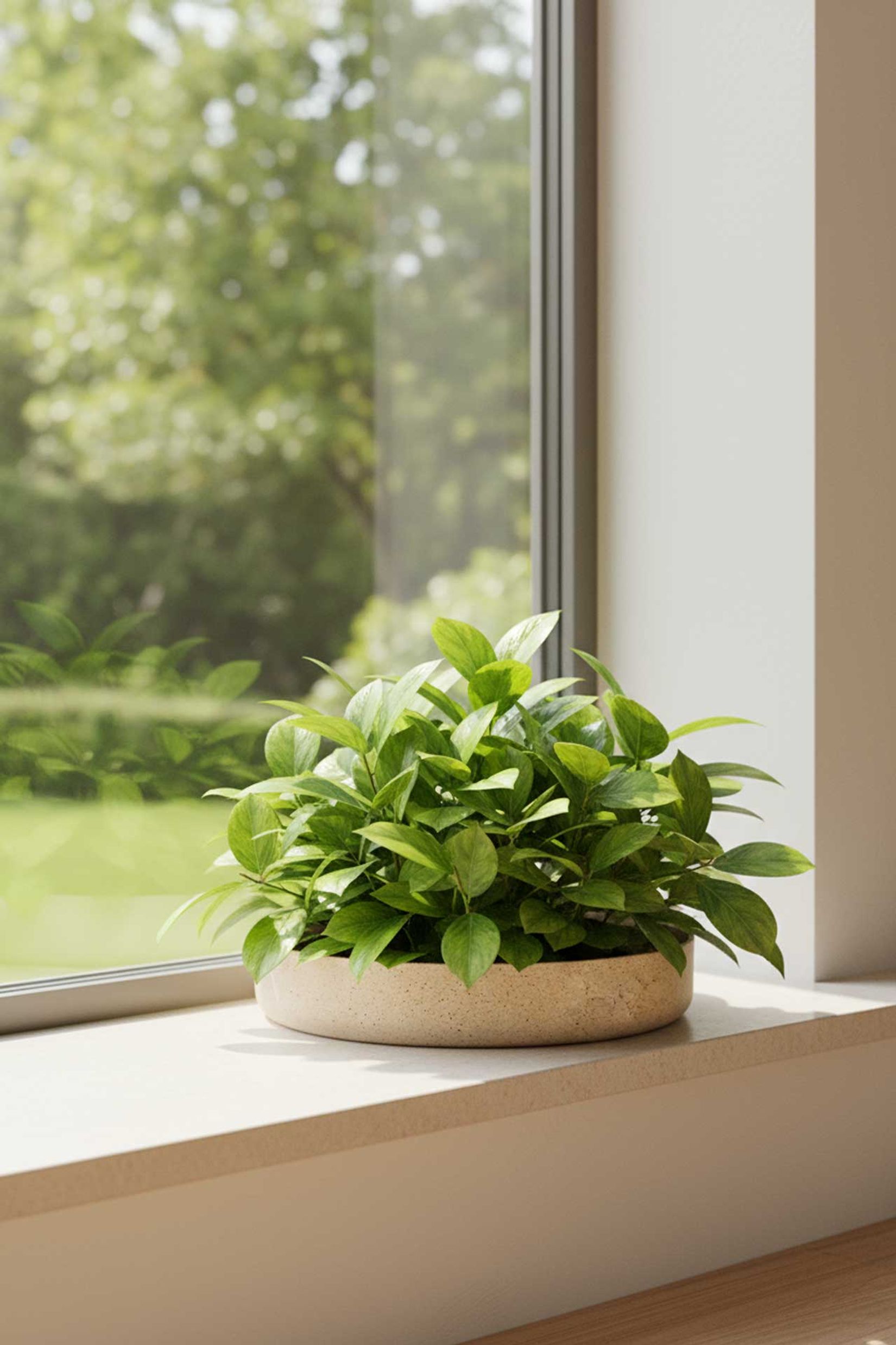 Pflanzschale Dekoschale Fiberglas ORYVEN Arbanecreme