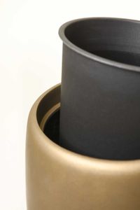 Pflanzkübel XELA Fiberglas 34x92 cm Gold