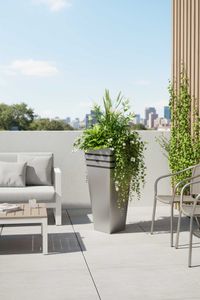 Pflanzkübel Blumenkübel Zink "New Classic", Silber