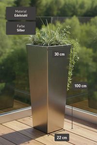 Pflanzkübel Blumenkübel Edelstahl "Classic", Gebürstet Pflanzkübel Blumenkübel Edelstahl "Classic", Gebürstet