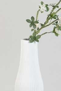 Bodenvase Fiberglas VERTIGO Weiß Matt 