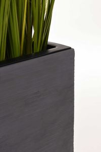 Pflanzkübel Raumteiler Fiberglas "Elemento", Grau Gestreift
