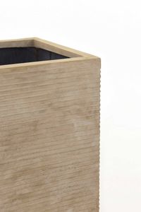 Pflanzkübel Raumteiler Fiberglas "Elemento", Beige gestreift