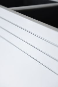 Raumteiler exklusiv Fiberglas "Elemento" Weiß seidenmatt