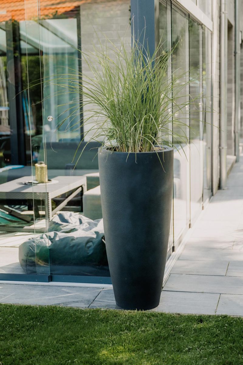 Pflanzkübel Blumenkübel Fiberglas Steinoptik