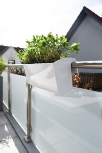 Balkonkasten Kunststoff "Balkona Classico" inkl. Bewässerungssystem, Weiß Hochglanz