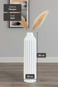 Bodenvase Fiberglas VERTO Weiß Matt