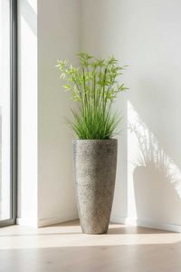 Pflanzkübel Blumenkübel Fiberglas CITY creme rough