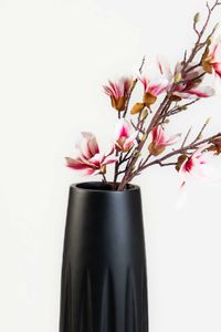 Bodenvase Fiberglas VERTIGA Schwarz Matt