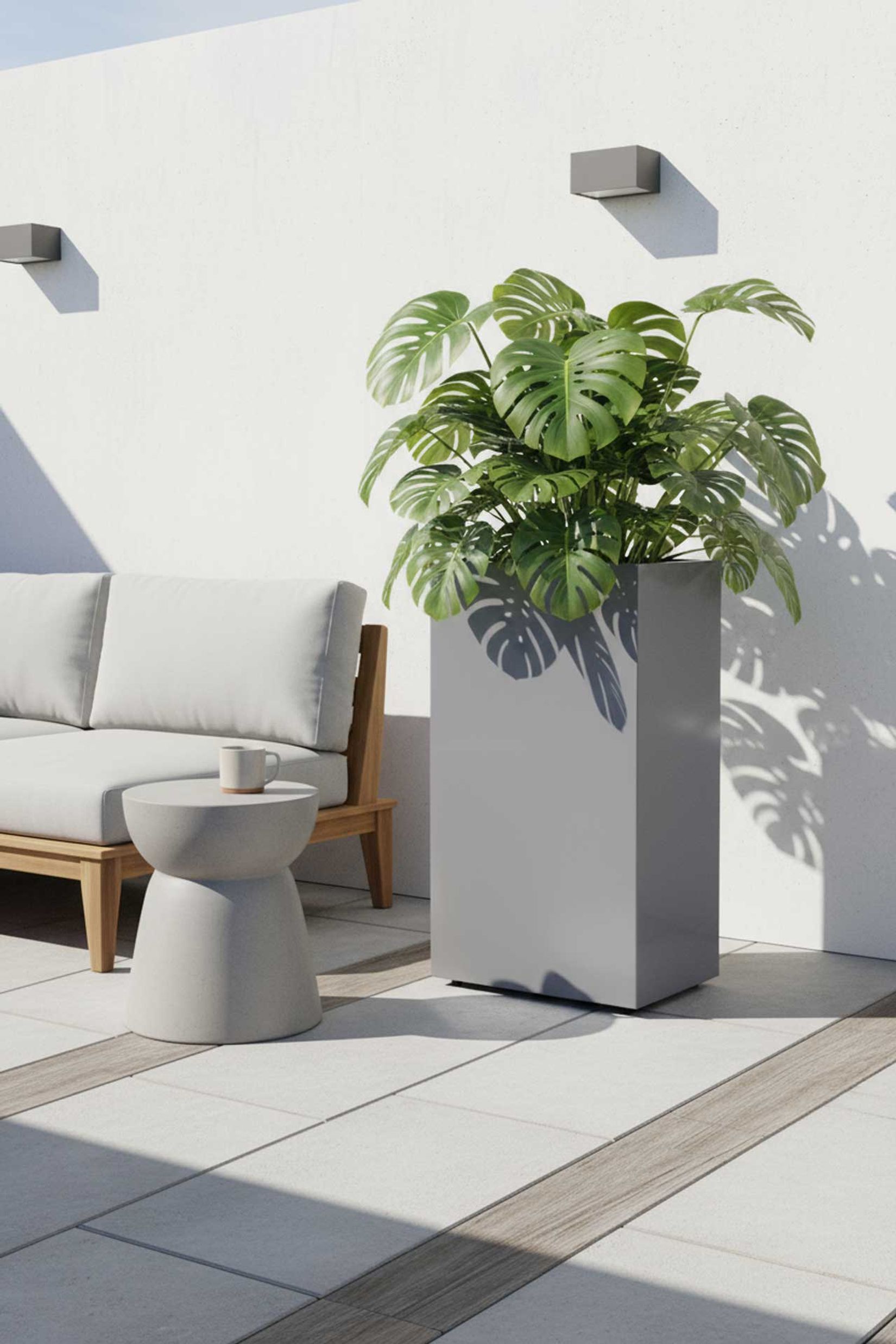 Raumteiler mit Rollen pulverbeschichteter Edelstahl "Elemento", Silbergrau Raumteiler mit Rollen pulverbeschichteter Edelstahl "Elemento", Silbergrau