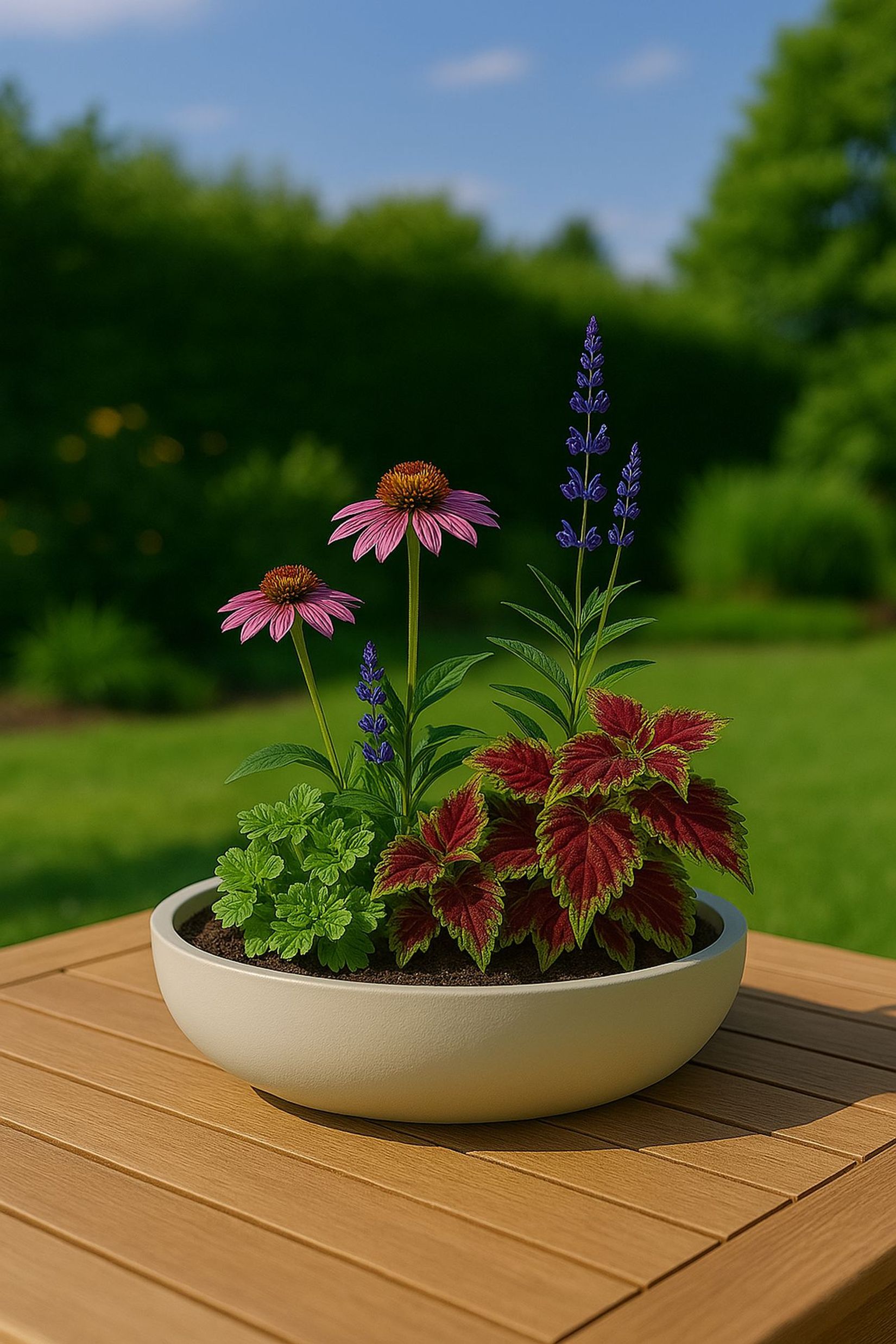 Pflanzschale Blumenschale Fiberglas PLANA creme