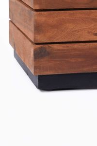 Pflanzkübel Sichtschutz Holz Akazie "Elemento" Braun