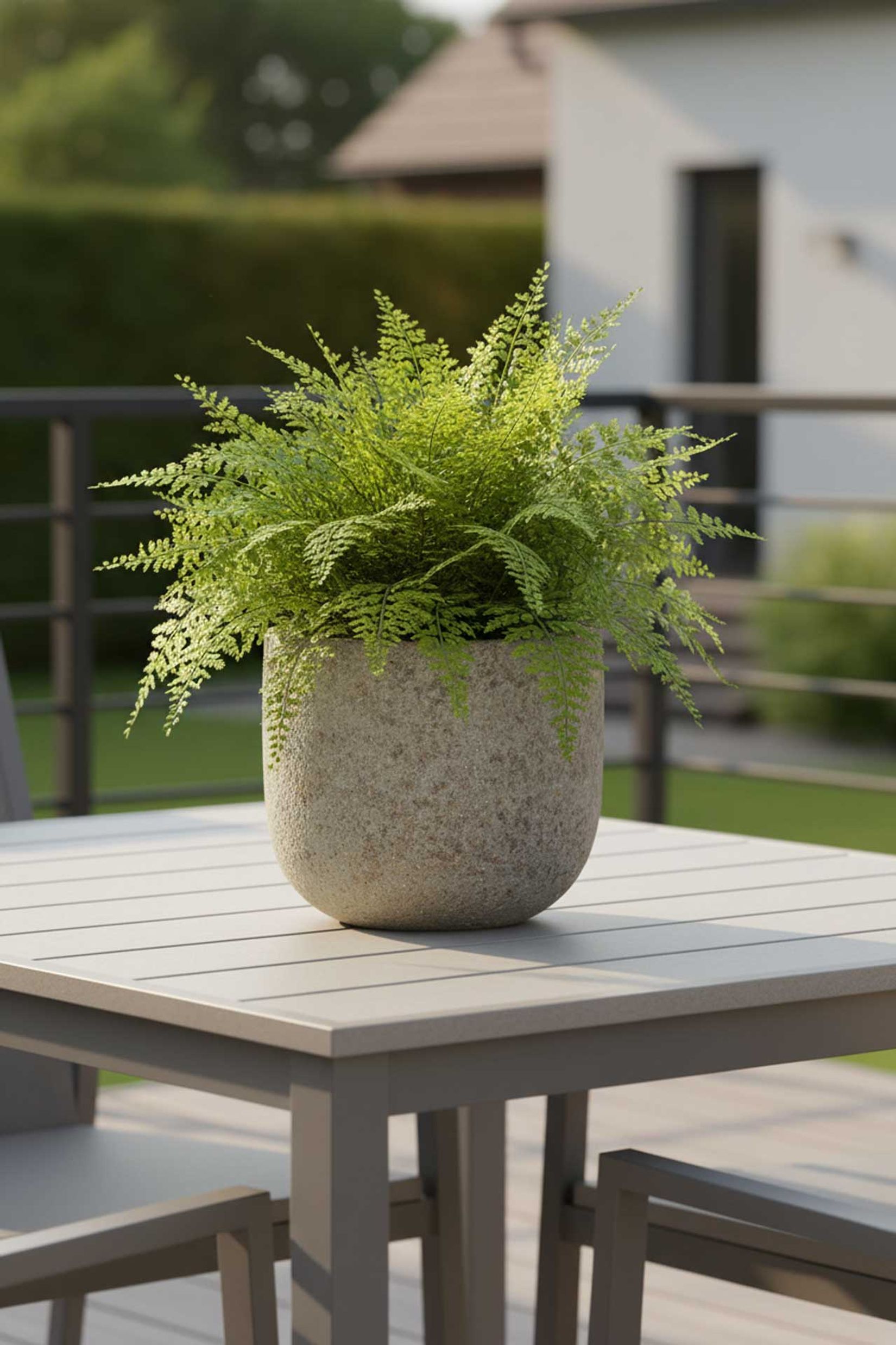 Pflanzkübel Blumentopf Fiberzement CALDO Erdgrau