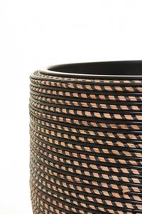Pflanzkübel Rattan MASTELLO Schwarz Natur