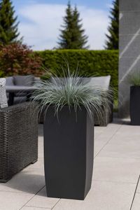 Pflanzkübel Blumenkübel Zink "Linea", Anthrazit