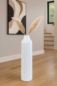 Bodenvase Fiberglas VERTO Weiß Matt