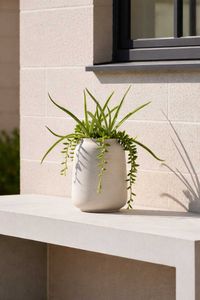Tischvase MONTI Fiberglas 24x34 cm Beige