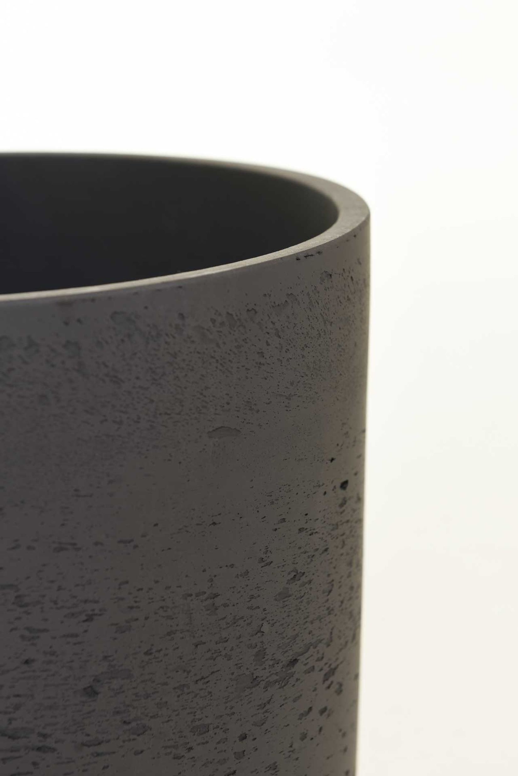 Blumentopf Pflanztopf Fiberglas CHICO Dunkelgrau