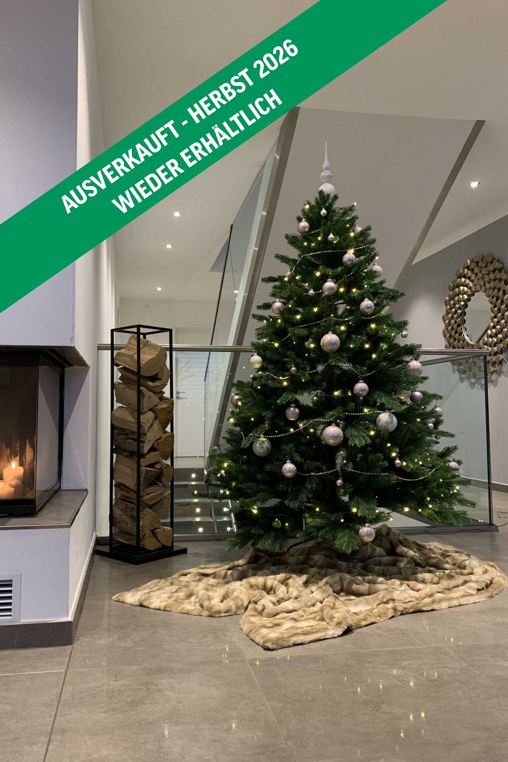 Künstlicher Weihnachtsbaum Premium Nordmanntanne, 180 cm hoch
