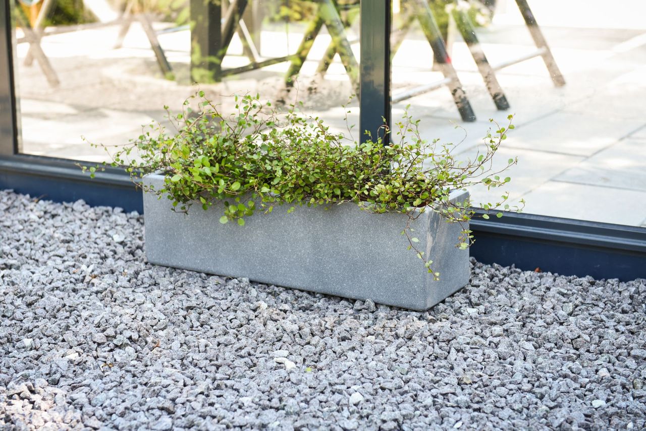 Blumenkasten Beton Flobo Kasten matt Grau VIVANNO