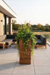 Pflanzkübel Blumenkübel Holz BLOCK Säule mit Einsatz Pflanzkübel Blumenkübel Holz BLOCK Säule mit Einsatz
