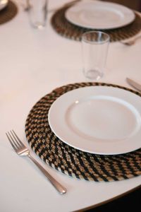 4er Set Tischset Platzset Set Seegras Polyrattan ILANA