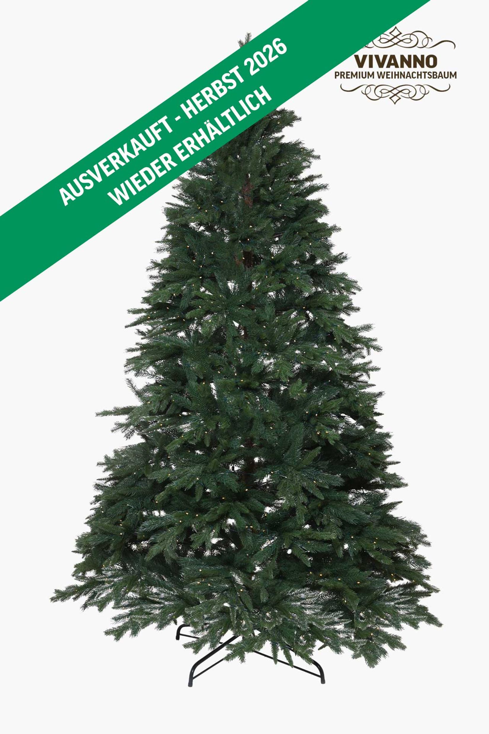 Künstlicher Premium Weihnachtsbaum Nordmanntanne LED, 270 cm hoch