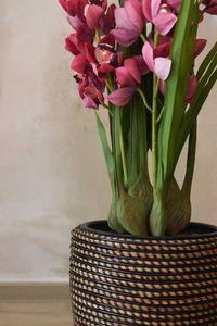 Pflanzkübel Rattan MASTELLO Schwarz Natur