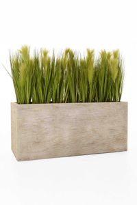 Pflanzkübel Pflanztrog Fiberglas "Maxi", Beige gestreift